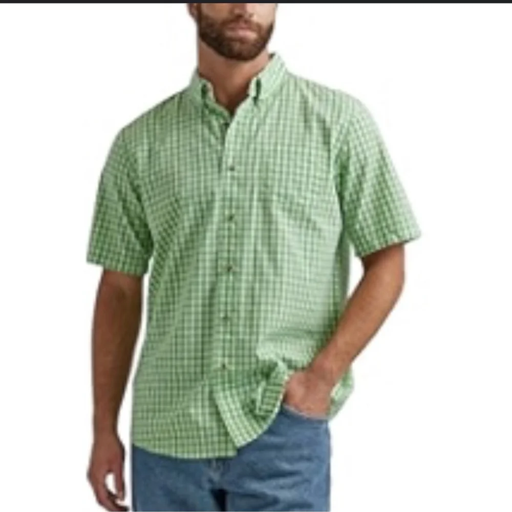 Wranglers authentics Men's Green Checkered Shirt